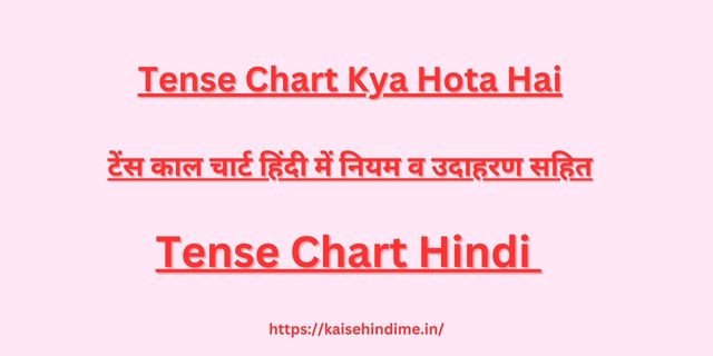 (Tense Chart Hindi) 