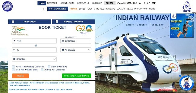 Vande Bharata Express Train Ticket